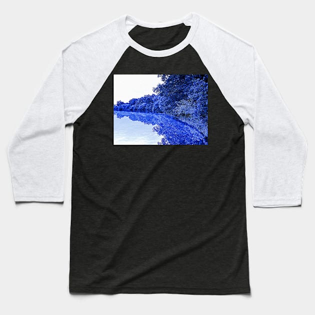 Blue Mirroring Baseball T-Shirt by danieljanda